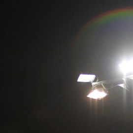 New floodlights turned on